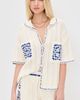 MINKPINK MINKPINK Avalon Crochet Shirt White/Blue - 2