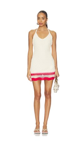 MINKPINK MINKPINK Elva Crochet Halter Mini Dress