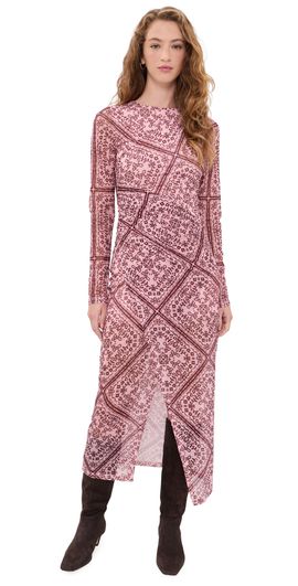 MINKPINK MINKPINK Jolene Mesh Midi Dress Paisley Scarf