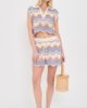 MINKPINK MINKPINK Leone Crochet Cropped Polo Top Jacaranda/Peach Stripe - 5