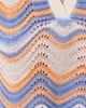 MINKPINK MINKPINK Leone Crochet Cropped Polo Top Jacaranda/Peach Stripe - 6
