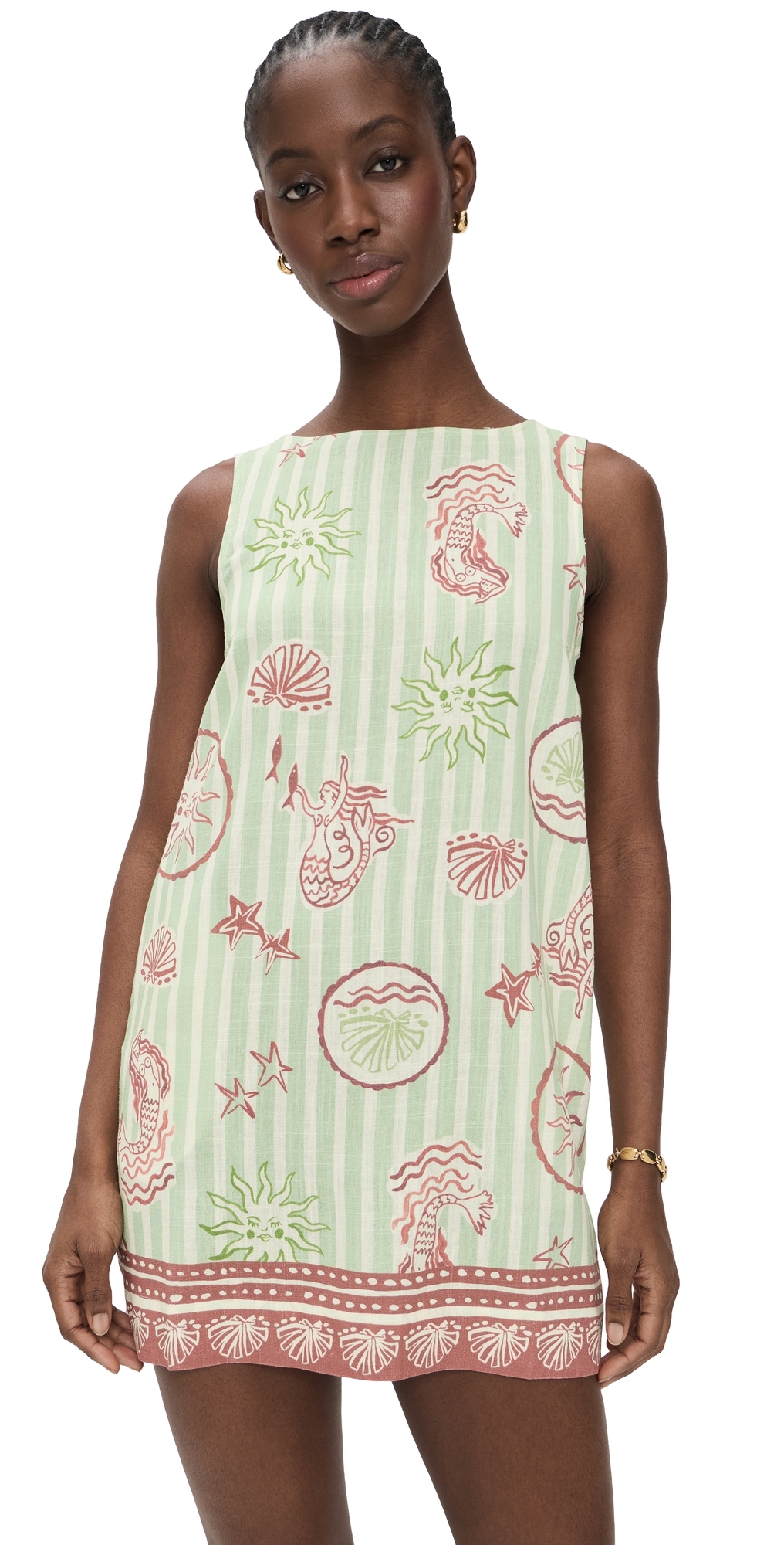 MINKPINK - Soleil Shift Mini Dress Mermaid Stripe