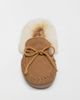 Minnetonka Minnetonka Alpine Suede Sheepskin Slippers in Tan, Women's at Urban Outfitters - 5