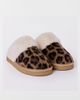 Minnetonka Minnetonka Chesney Leopard Print Suede Faux Fur Lined Scuff Slippers in Leopard Fabric, Women's at Urban Outfitters - 2