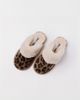 Minnetonka Minnetonka Chesney Leopard Print Suede Faux Fur Lined Scuff Slippers in Leopard Fabric, Women's at Urban Outfitters - 5