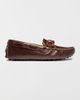 Minnetonka Minnetonka Leather Classic Driver Loafer in Dark Brown, Women's at Urban Outfitters - 1