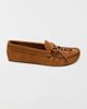 Minnetonka Minnetonka Men's Thunderbird Animikii Suede Beaded Softsole Moccasin Shoe in Brown, Men's at Urban Outfitters - 1