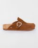 Minnetonka Minnetonka Suede Buckle Clog in Brown, Women's at Urban Outfitters - 1