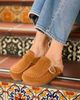 Minnetonka Minnetonka Suede Buckle Clog in Brown, Women's at Urban Outfitters - 2