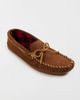 Minnetonka Minnetonka Suede Fleece Lined Softsole Moccasin Slipper in Brown, Men's at Urban Outfitters - 3