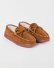 Minnetonka Minnetonka Suede Hardsole Moccasin Slipper in Brown, Men's at Urban Outfitters - 3