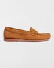 Minnetonka Minnetonka Suede Mellony Penny Loafer in Brown, Women's at Urban Outfitters - 1