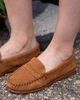 Minnetonka Minnetonka Suede Mellony Penny Loafer in Brown, Women's at Urban Outfitters - 3