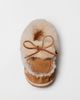 Minnetonka Minnetonka Suede Ultimate Sheepskin Slippers in Tan, Women's at Urban Outfitters - 4