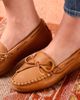 Minnetonka Minnetonka Women's Moosehide Classic Loafers in Natural, Women's at Urban Outfitters - 2