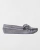Minnetonka Minnetonka Women's Suede Kilty Softsole Moccasin Shoe in Storm Blue, Women's at Urban Outfitters - 1