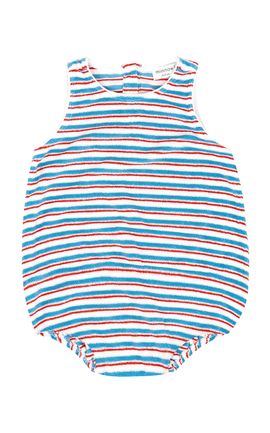 Minnow Minnow Baby Jetty Stripe French Terry Bubble Romper