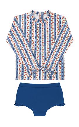 Minnow Minnow Girls Strawberry Patch Rashguard Set