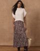 MINT VELVET MINT VELVET Animal Print Satin Midi Slip Skirt - 3