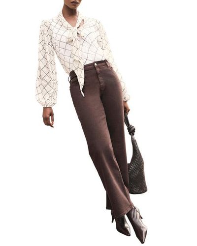 MINT VELVET MINT VELVET Checked Pussy Bow Blouse