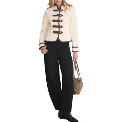 Mint Velvet Contrast Military Jacket