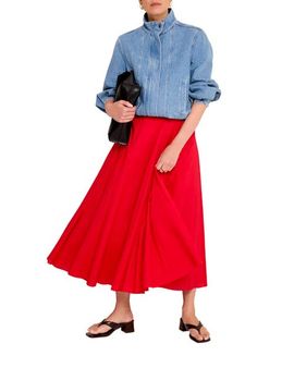 MINT VELVET MINT VELVET Cotton Full Midi Skirt