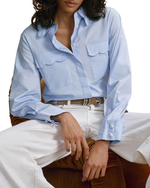 MINT VELVET MINT VELVET Cotton Scallop Detail Shirt