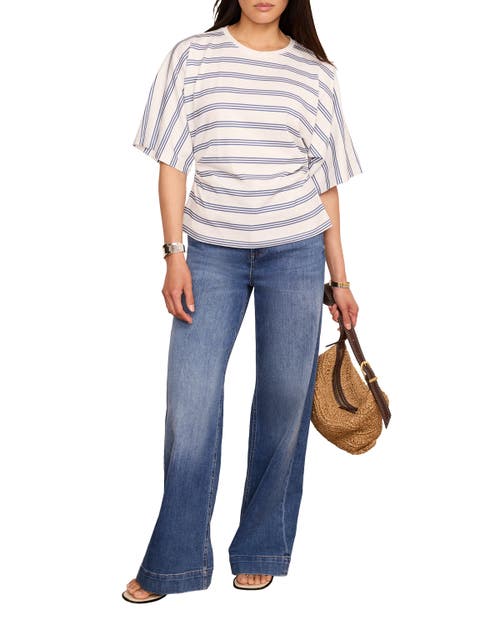 MINT VELVET MINT VELVET Cotton Stripe Batwing T-Shirt