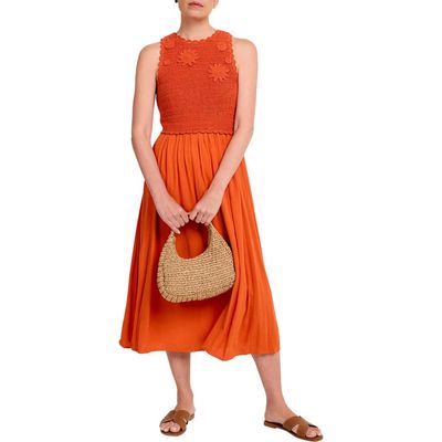 MINT VELVET MINT VELVET Crochet Bodice Midi Dress