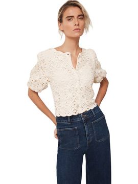 MINT VELVET MINT VELVET Crochet Knit Top
