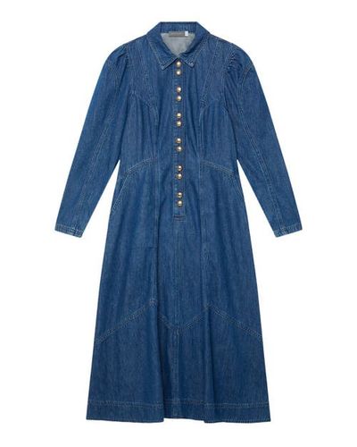 MINT VELVET MINT VELVET Denim Midi Classic Collar Shirt Dress