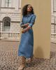 MINT VELVET MINT VELVET Denim Midi Classic Collar Shirt Dress - 3