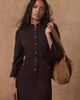 MINT VELVET MINT VELVET Denim Puff Shoulder Midi Shirt Dress - 4