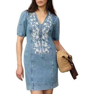 MINT VELVET MINT VELVET Embroidered Denim Mini Dress