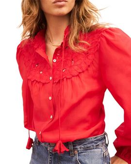 MINT VELVET MINT VELVET Floral Detail Cutwork Blouse