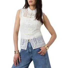 MINT VELVET MINT VELVET Lace Detail Military Top