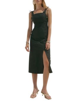 MINT VELVET MINT VELVET Linen Bow Detail Midi Dress