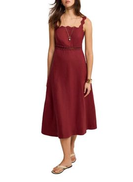 open lace back dress Mint Velvet Red Lip Print Midi Dress UK 18