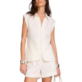 MINT VELVET MINT VELVET Linen Sleeveless Collared Shirt