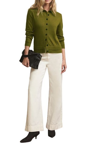 MINT VELVET MINT VELVET Long Sleeve Cotton Blend Knit Top