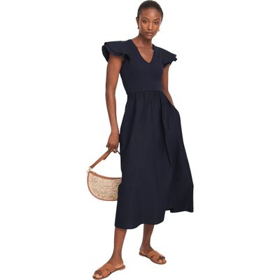 MINT VELVET MINT VELVET Puff Sleeve Jersey Midi Dress