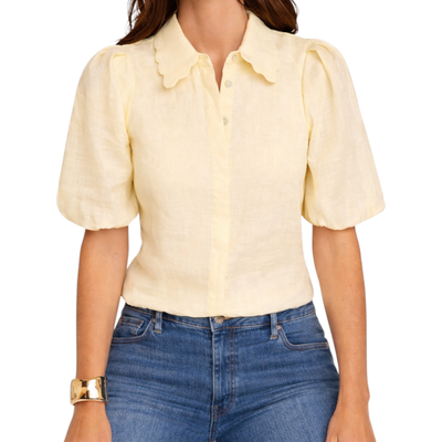 MINT VELVET MINT VELVET Puff Sleeve Shirt With A Collar