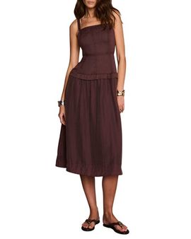 MINT VELVET MINT VELVET Ramie Drop Waist Midi Dress