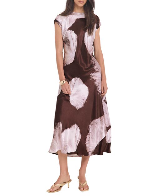 MINT VELVET MINT VELVET Satin Abstract Print Midi Dress