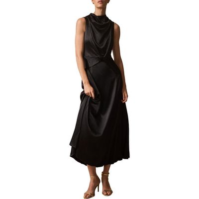 MINT VELVET MINT VELVET Satin Cowl Neck Midi Dress