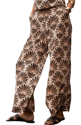 MINT VELVET MINT VELVET Satin Geo Print Wide Leg Trousers