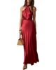 MINT VELVET MINT VELVET Satin Halter Midi Dress - 1