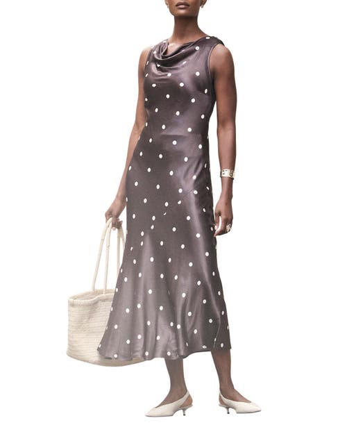 MINT VELVET MINT VELVET Satin Polkadot Midi Dress
