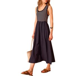 MINT VELVET MINT VELVET Striped Scallop Trim Midi Dress