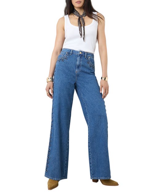 MINT VELVET MINT VELVET Swirl Detail Wide Jeans